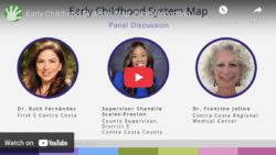 Screenshot of a YouTube video panel featuring Dr. Ruth Fernández, Supervisor Shanelle Scales-Preston, and Dr. Francine Jolton, with their photos, titles, and affiliations shown on a light background.