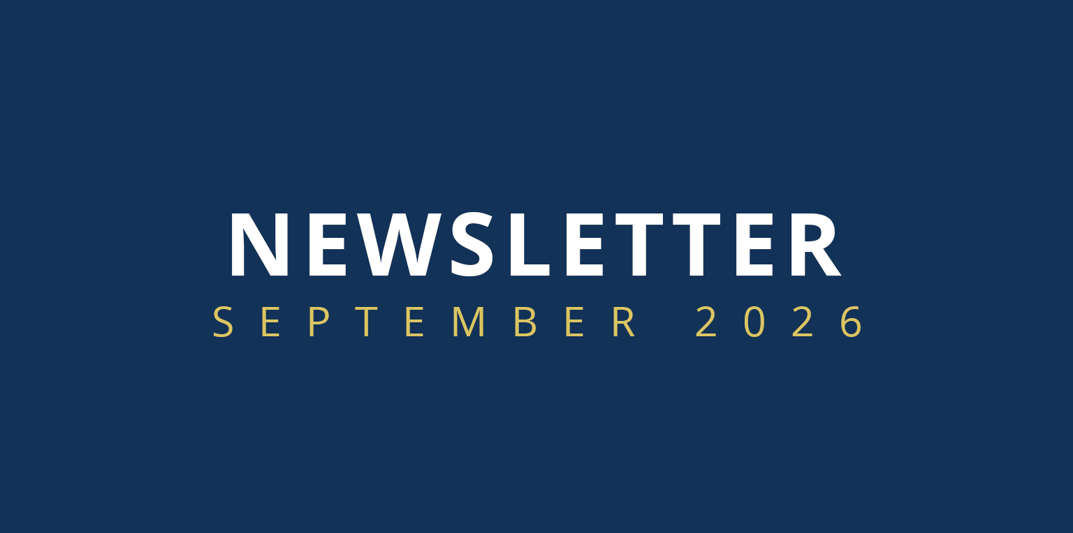 Newsletter header for September 2026.